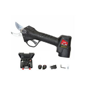 Lisam -  Forbice elettrica TL24 con 2 batterie, caricabatterie e valigetta